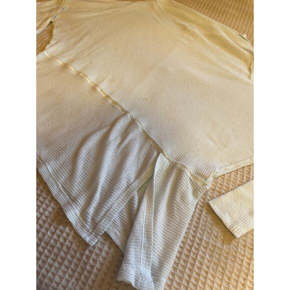 Free People Boho Light Blue Dolman Long Sleeve Ribbed Off The Shoulder Top Med - Picture 6 of 11